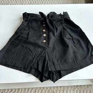 Black high waisted shorts